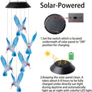 Carillones de viento solares azules hermosos - ¡Añade un ambiente colorido a tu espacio exterior!