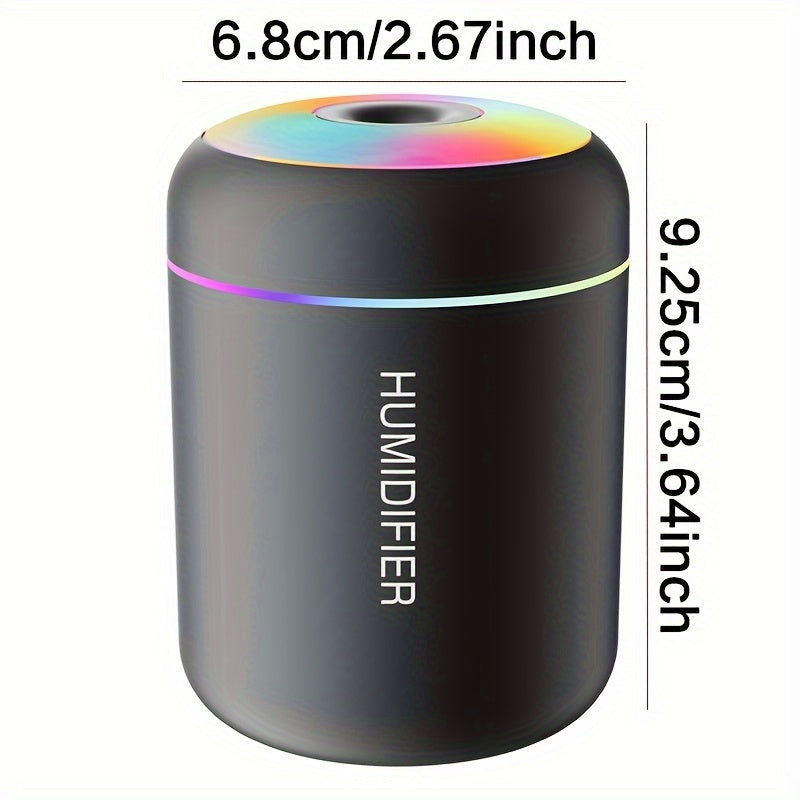 1 humidificador silencioso para la noche, humidificador ultrasónico portátil con tanque de agua de 180 ml, alimentado por USB, ideal para viajes, hogar, dormitorio, oficina, residencias estudiantiles y auto, diseño moderno
