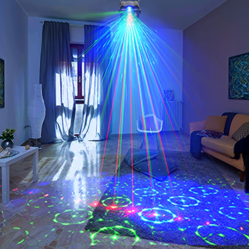 Luces de fiesta, luces de discoteca, luces parpadeantes, proyector de escenario, efecto de baile, luces de club de baile, sonido y activación remota, fiesta, hogar, campamento, KTV, bar, karaoke, club de baile, baile, vacaciones, ocio, entretenimiento, a