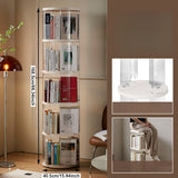 Estante rotativo de 360 grados con 4 estaciones adecuado para hogar, estante minimalista de pie, estante de varios niveles, estante de gran capacidad, estante de almacenamiento, cesta de revistas y periódicos.