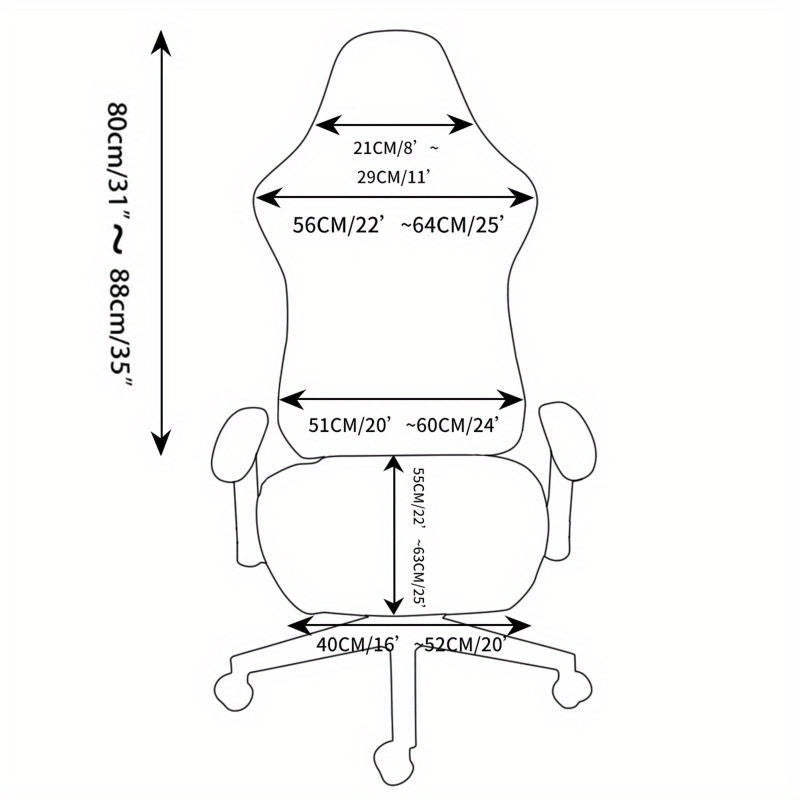 Fundas para Silla de Oficina con Cubiertas para Reposabrazos para Silla Giratoria, Gris Claro