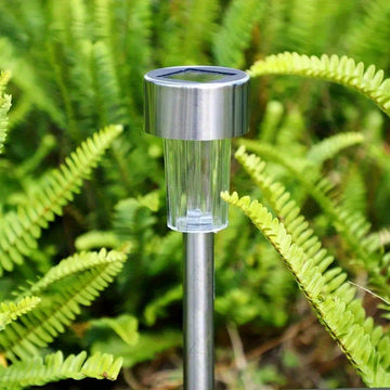 10pcs Luces LED Solares, Luces de Varilla de Acero Inoxidable para Exteriores, La Mejor Elección para Regalos Festivos, Adecuadas para Patios, Céspedes, Senderos, Terrazas y Jardines, Decoración de Caminos en Fiestas y Pasillos