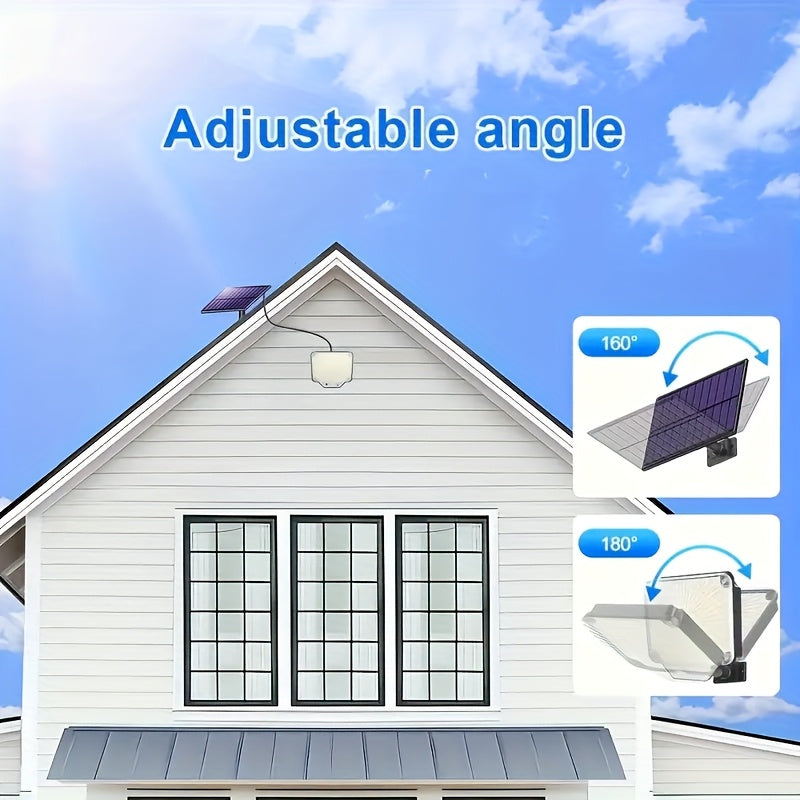 344 Luces solares para exteriores LED, luz blanca, 1pc/2piezas, impermeable, sensor de movimiento, ángulo ajustable, ideal para jardín, patio, jardín, garaje - Batería de níquel cargada por energía solar, iluminación exterior | Luz exterior moderna | Luc