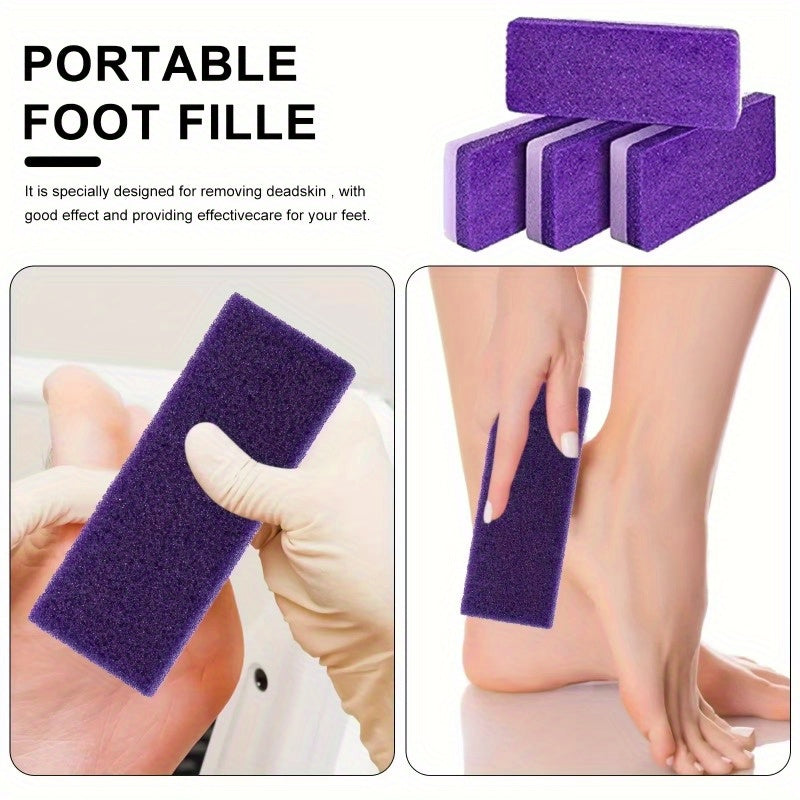 Pediluvio y Manicura Portátil Exfoliante Púrpura - Sin Batería, Eliminador de Cutículas Gruesas sin Fragancia, Herramienta Manual de Polipropileno Duradera para Pedicuras y Manicuras, Diseño Ergonómico, Artesanía de Calidad