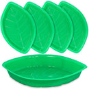 5 piezas/juego, bandeja de aperitivos reutilizable de estilo hawaiano de hoja de palma, galletas, papas fritas, salsa de caramelo para decoraciones de fiesta temática de la isla de la jungla Platter