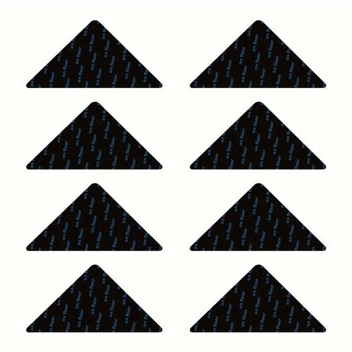 4/8/12 pzas Pinzas para alfombras, almohadillas antideslizantes para alfombras para pisos de madera dura y azulejos, cinta de alfombra reutilizable y lavable para alfombras de salas de estar, almohadilla adhesiva de doble cara para alfombra que mantiene