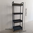 Carrito organizador rodante de 4 niveles con ruedas giratorias de 360°, organizador multiusos para cocina, oficina y hogar - Fácil armado, amplios espacios para libros, snacks y suministros - Azul claro, rosa, negro, carrito de almacenamiento para cocina