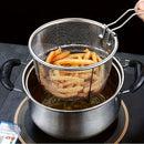 Colador plegable de acero inoxidable - Herramienta multifuncional de cocina para escurrir, filtrar y colar - Perfecto para cocinar, freír y cocinar al vapor Eid Al-Adha Mubarak