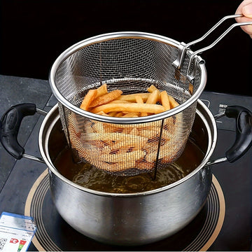 Colador plegable de acero inoxidable - Herramienta multifuncional de cocina para escurrir, filtrar y colar - Perfecto para cocinar, freír y cocinar al vapor Eid Al-Adha Mubarak