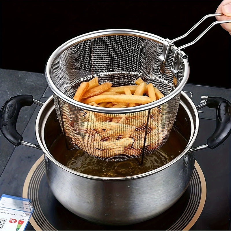 Colador plegable de acero inoxidable - Herramienta multifuncional de cocina para escurrir, filtrar y colar - Perfecto para cocinar, freír y cocinar al vapor Eid Al-Adha Mubarak