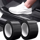 1 rollo de protector de borde de puerta de fibra de carbono Nano 3D - adhesivo impermeable y resistente a los arañazos de PVC, película universal anti-colisión, negro, protección de coche | accesorio de coche moderno | película protectora duradera