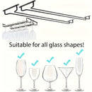 Soporte para Copas de Vino de Hierro de 2 Piezas - Estante Ahorrador de Espacio para Gabinete en Cocina y Bar
