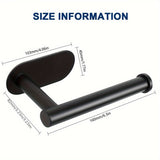 [Acero Inoxidable Negro Portarrollos] Portarrollos de Pared de Acero Inoxidable Negro - Estante de Almacenamiento de Película Adhesiva, Portarrollos de Papel Higiénico, Portaservilletas, Accesorio de Baño