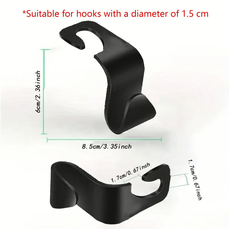 2/4pcs Gancho para Respaldo de Asiento de Coche, Almacenamiento Interior del Coche