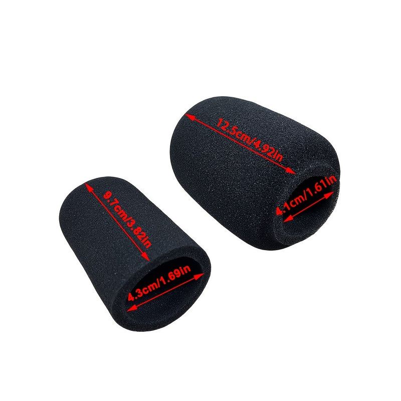 2 piezas de parabrisas de micrófono para Shure SM7B, cubierta de espuma de conector XLR, filtro antipop de reducción de ruido, accesorios de micrófono, negro, sin batería requerida para Shure SM7B
