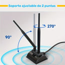 Antena de WiFi 6 6E de triple banda de 6dBi 2,4 GHz + 5 GHz con base magnética para router de WiFi 6 6E, computadora de escritorio con tarjeta WiFi 6E PCI-E y placa base para juegos de WiFi