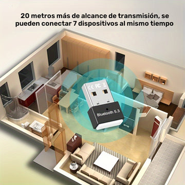 Adaptador USB Inalámbrico 5.3 Para PC, Receptor Dongle Inalámbrico USB Para Computadora Portátil/auriculares/teclado/altavoces De Mouse, Para Windows 11/10/8.1 Plug And Play, Compatibilidad Automática Con Versiones Anteriores Con Dispositivos 3.0/4.0/5.0