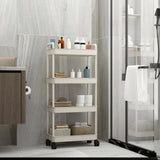 Estantería Subescritorio, Estante Multifuncional con Ruedas, Carrito de Cocina Rodante, Organizador para Bajo Mesa, Compatible con Contenedores de Especias, Unidad de Almacenamiento para Baño, Dormitorio, Comedor y Oficina, 4 Tamaños Disponibles