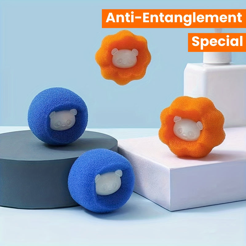 3/5/6 piezas de bolas de lavandería para eliminar el pelo de mascotas - Ahorro de tiempo y energía, reducción de arrugas, no necesita electricidad, poliéster duradero, ideal para prendas delicadas y lavados pesados, accesorios para la lavandería, diseño