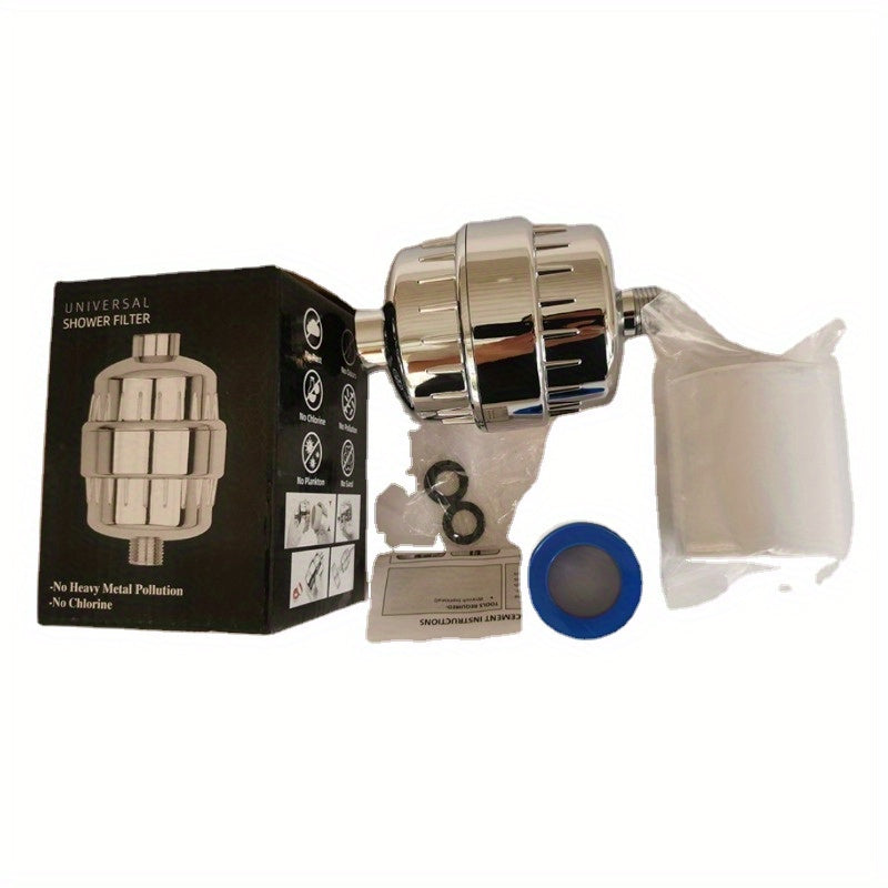 1pc Filtro de Ducha, Filtro de Agua, Filtro de Agua de Baño, Resistente al Óxido, Resistente a Químicos, Cubierta Extraíble, Purificador de Agua de Ducha
