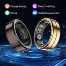 Anillo Inteligente Youth Demon - 5ATM de Alta Calidad con Control Táctil, Diseño Ligero y Modos Deportivos para Negocios, Fitness - Batería Magnética Recargable, Elegante con Detalles Rojos - Regalo Ideal para Entusiastas Tecnológicos