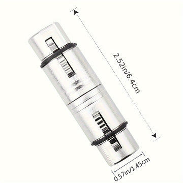 Cable adaptador de audio XLR hembra a hembra Xahpower, gris, conectores de audio profesionales para micrófonos y mezcladores.