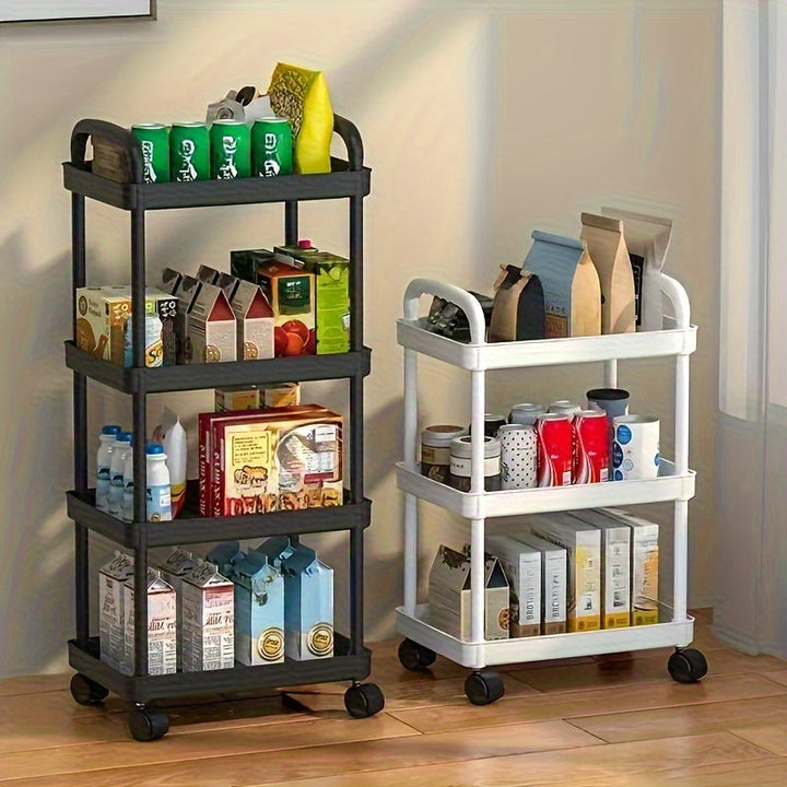 Estantería Subescritorio, Estante Multifuncional con Ruedas, Carrito de Cocina Rodante, Organizador para Bajo Mesa, Compatible con Contenedores de Especias, Unidad de Almacenamiento para Baño, Dormitorio, Comedor y Oficina, 4 Tamaños Disponibles