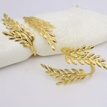 6 Piezas, Anillo De Servilleta Con Forma De Trigo, Decoraciones De Bodas, Ceremonias, Hebillas De Anillos De Servilleta Para Decoraciones De Mesa, Bodas, Cenas, Decoración De Fiestas
