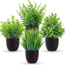 4 piezas de pequeñas plantas artificiales en maceta, mini plantas artificiales, adecuadas para decoración de hogar, oficina, dormitorio y sala de estar.