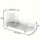 1 Pieza, Caja De Almacenamiento De Cosméticos Acrílica De Gran Capacidad Giratoria, Soporte 360° Transparente Para Brochas De Maquillaje Y Bolígrafos Para La Organización Del Tocador Y El Escritorio