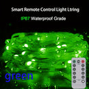 Luces de cuerda LED impermeables con mando a distancia, alimentadas por USB, modos de parpadeo ajustables, ideales para Navidad, Día de San Valentín, bodas, Año Nuevo, decoración interior y exterior, iluminación de patio y jardín