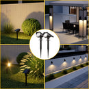 1 foco solar para senderos, 10 LED, 24 LED luces solares para jardín, accesorios de iluminación paisajística semirrehundidos plegables con portalámparas, pantallas de plástico, incluye hardware de montaje para senderos, césped, aceras y entradas de vehíc