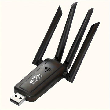 Repetidor inalámbrico USB con 4 amplificadores de señal de antena, adecuado para extender la cobertura de toda la casa, viene con puerto Ethernet para conexiones de red, admite múltiples conexiones de dispositivos, roaming ininterrumpido para hogar y ofi