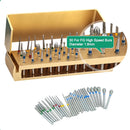 Juego de 30 limas de uñas con cabezales de lijado, caja de almacenamiento de aluminio para varios colores para satisfacer diferentes escenarios de pulido y lijado de uñas.