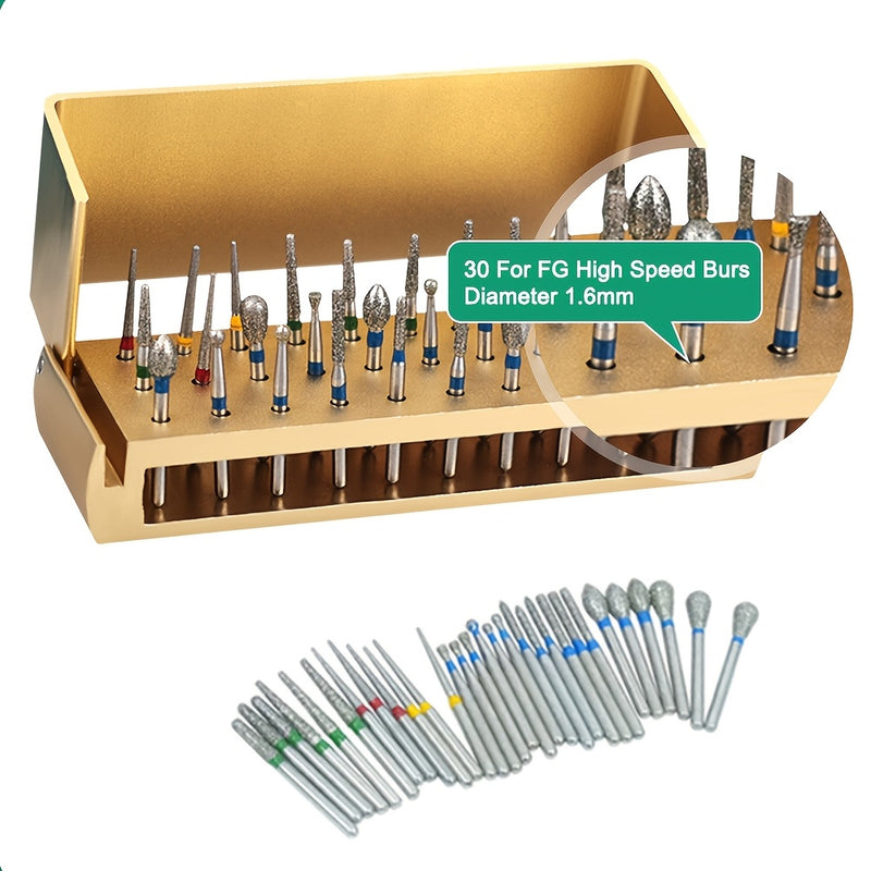 Juego de 30 limas de uñas con cabezales de lijado, caja de almacenamiento de aluminio para varios colores para satisfacer diferentes escenarios de pulido y lijado de uñas.
