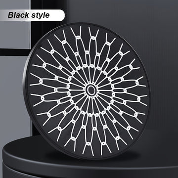 Cabezal de ducha redondo de 6 pulgadas, negro, moderno, de plástico, con rociador superior para baño sin esfuerzo, ideal para lavar el cabello y duchas, fácil instalación con montaje de inserción, rociadores para el cuerpo