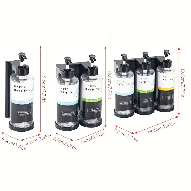 Dispensador de desinfectante de manos de pared Happy Bathing, 300 ml, plástico, sin DEHP, no necesita electricidad, ideal para baño, cocina, hotel - Regalo perfecto de Navidad