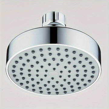 1 cabezal de ducha de lluvia a alta presión, circular, montado en la pared, acabado en negro, construcción de plástico duradero y fácil instalación para modernizar el baño, acabado pulido, funcionamiento suave