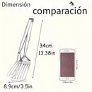 1 pza. Pinzas de acero inoxidable multifuncionales para buffet, freír pescado, pan, bistec, ensalada y postre; herramientas de cocina para preparar y servir alimentos sin esfuerzo