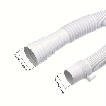 Manguera de Drenaje Flexible para Lavadora Blanca - Plástico Duradero, Accesorio Esencial para Electrodomésticos