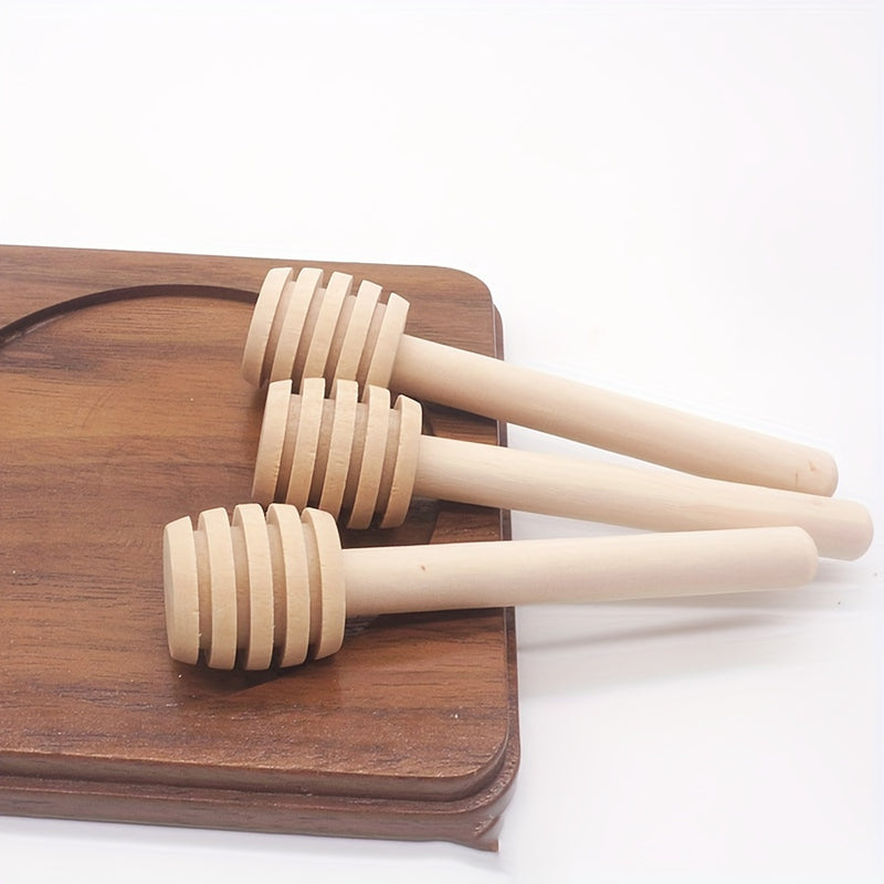 Juego de 50 agitadores de miel de madera - Palitos para mezclar miel, dispensador de panal natural, esenciales de cocina