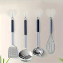 10 ganchos adhesivos grandes y resistentes, copas de succión transparentes sin taladro, soportes para pared en forma de corazón reforzados para almacenamiento en cocina y baño, fácil instalación, estilo casual, ganchos utilitarios