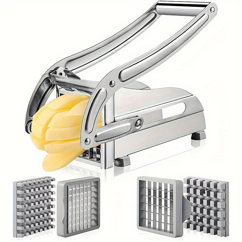 Cortador de verduras y frutas de acero inoxidable multifuncional - Utensilio de cocina duradero para papas, cebollas, zanahorias, etc. - Ideal para barbacoas y cocina al aire libre