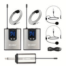 1pc LMBGM Sistema de micrófono inalámbrico UHF, paquete de cuerpo recargable USB y conjunto de lavalier con patrón de polarización omnidireccional, conector de 6,35 mm, para cantar, karaoke, transmisión en vivo, ideal para aula, conferencia, transmisión