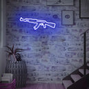 1pc Luminoso de Neón AK47, Decoración de Pared de Juegos Multipropósito con Control de Interruptor, Sin Batería Requerida, Montaje en Pared Incluido, Ideal para Salas de Esports, Bares, Áreas de Juegos al Aire Libre y Decoración de Fiestas
