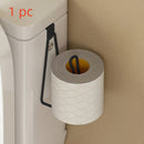 Soporte para papel higiénico de acero inoxidable montado en la pared, 1 unidad, pintado para fácil instalación y ahorro de espacio, ideal para baños y exteriores