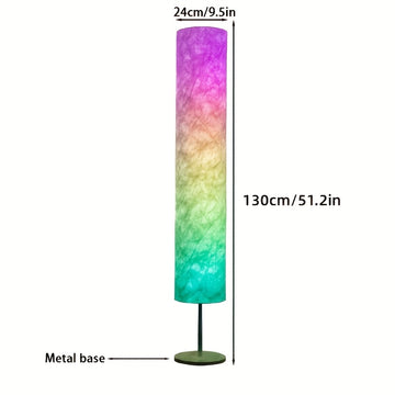 1pc Lámpara de Pie Ambiente Ilusión, Luz RGB para Escenario con Múltiples Modos de Iluminación, Base Metálica Mate Moderna y Pantalla de Fibra Pura, Ideal para Fiestas KTV, Cumpleaños y Decoraciones Románticas Festivas