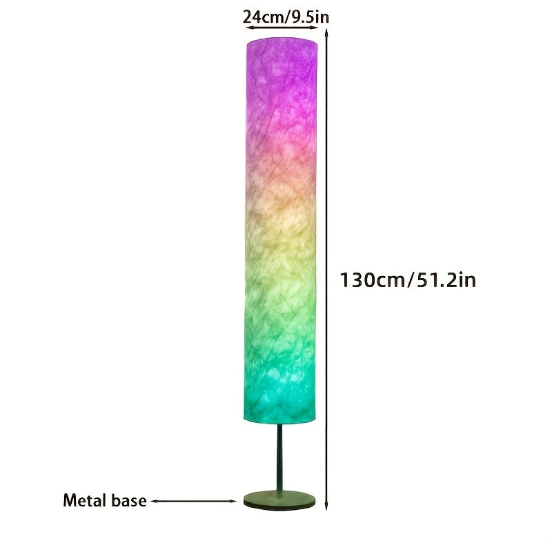 1pc Lámpara de Pie Ambiente Ilusión, Luz RGB para Escenario con Múltiples Modos de Iluminación, Base Metálica Mate Moderna y Pantalla de Fibra Pura, Ideal para Fiestas KTV, Cumpleaños y Decoraciones Románticas Festivas