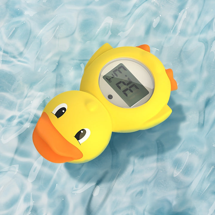 Medidor de temperatura del agua para bebés de pato de dibujos animados, inducción de alta precisión, tres en uno para habitación, baño, piscina, con batería de botón, no recargable, para Fahrenheit y Celsius