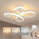 1 pieza de lámpara de techo moderna con mariposa negra/blanca - Brillo ajustable 3000K/4000K/6000K, acabado metálico mate con montaje semi-inclinado, iluminación decorativa ligera para sala de estar, dormitorio, pasillo, estudio, luces de techo para el h